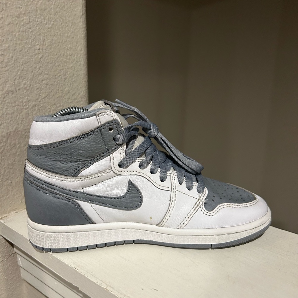 Nike Air Jordan 1 Retro High OG Stealth White Grey Size 4Y - Picture 6 of 11